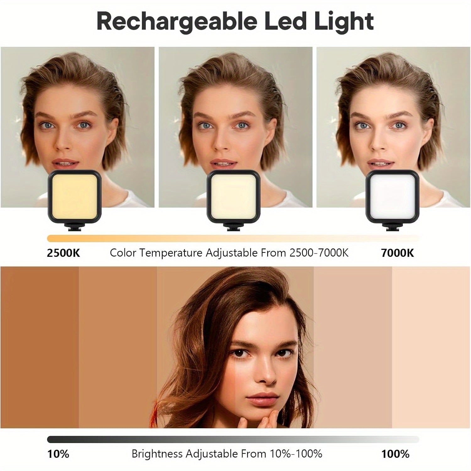 Kit de Vlogging Profesional para Smartphones – Con Luz LED, Micrófono Cardioide, Clip para Teléfono y Trípode Portátil | Ideal para YouTube, Instagram, Streaming y Creación de Contenido