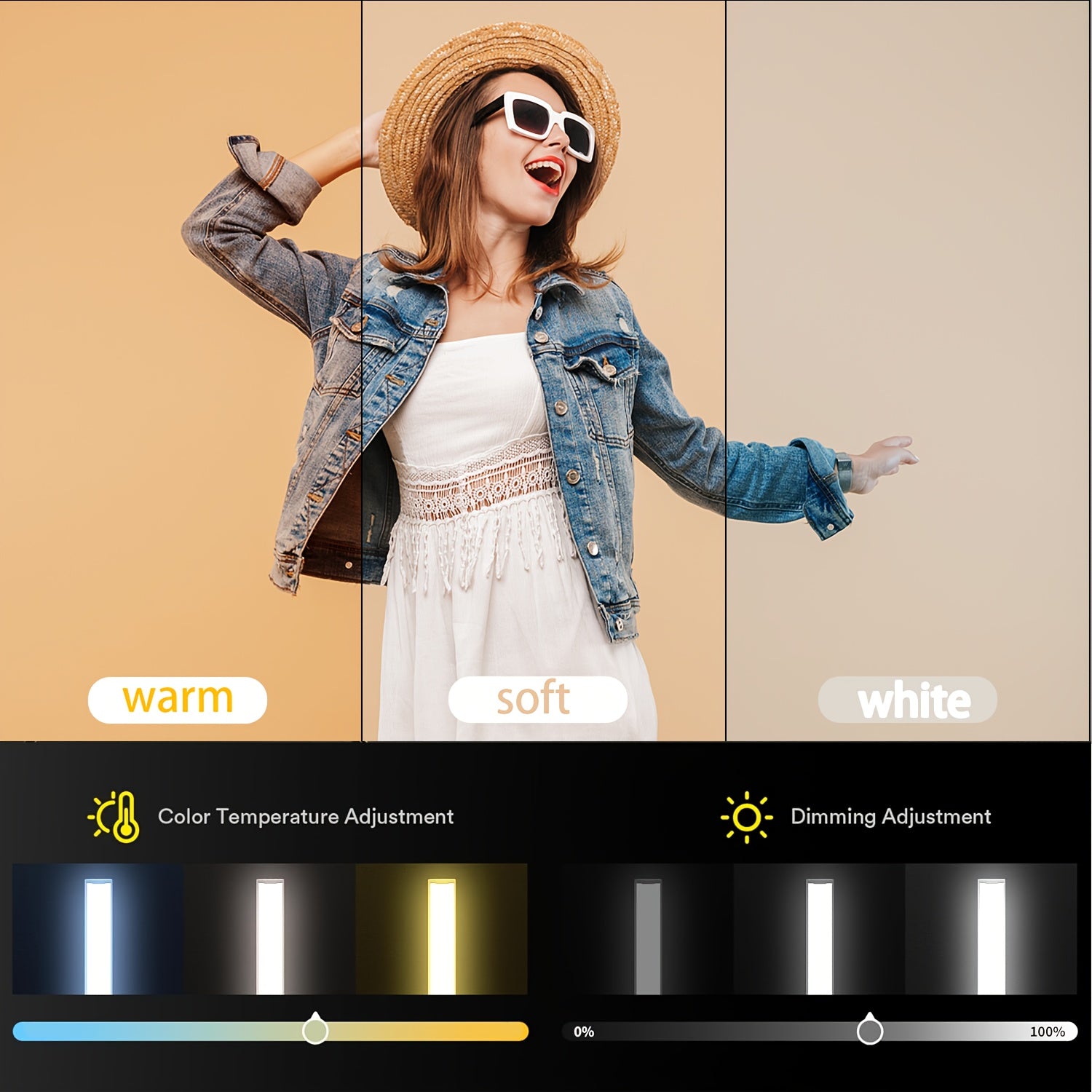 Kit de Aro de Luz LED ZOMEI – Trípode Ajustable y Doble Soporte para Teléfono | 3 Modos de Color, 12 Niveles de Brillo | Ideal para Maquillaje, Fotos, Videos y Streaming