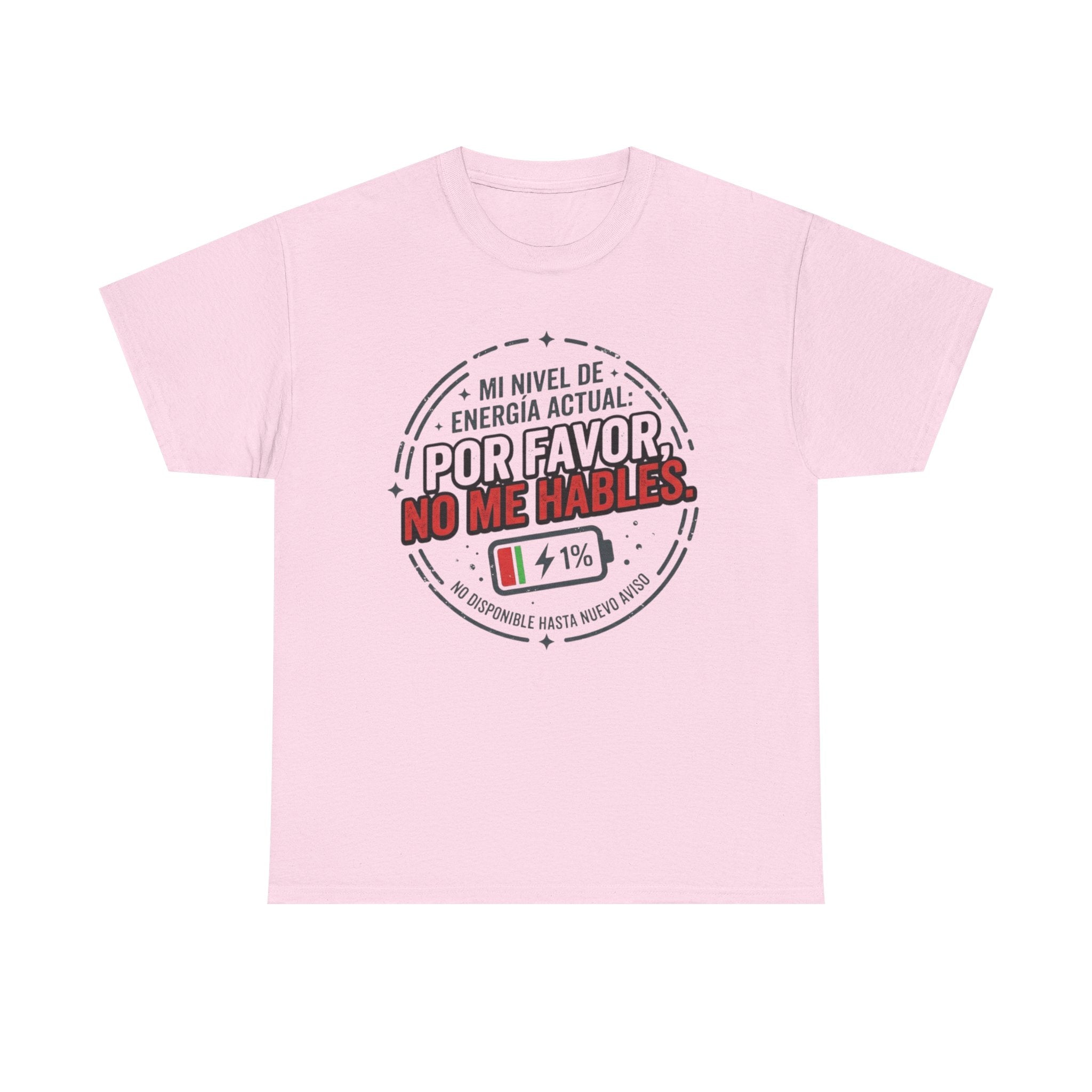 Por Favor No Me Hables T-Shirt — Spanish Low Battery Funny Graphic Tee