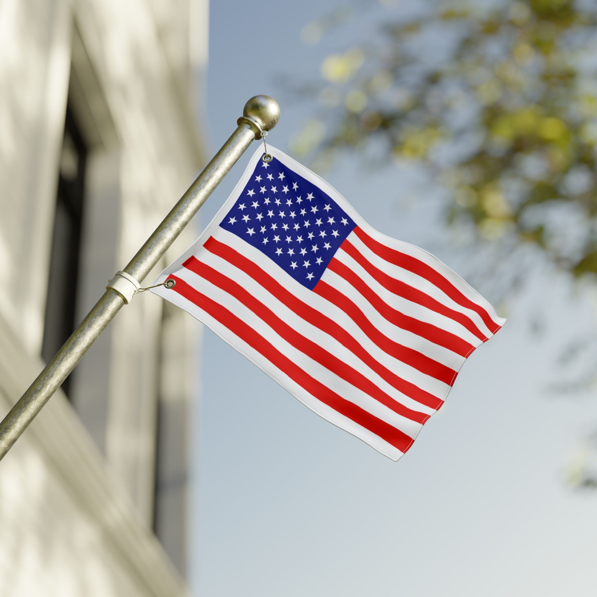 American Double-Sided Flag — Reversible USA Outdoor Banner for Patriotic Holidays (4th of July, Memorial Day)