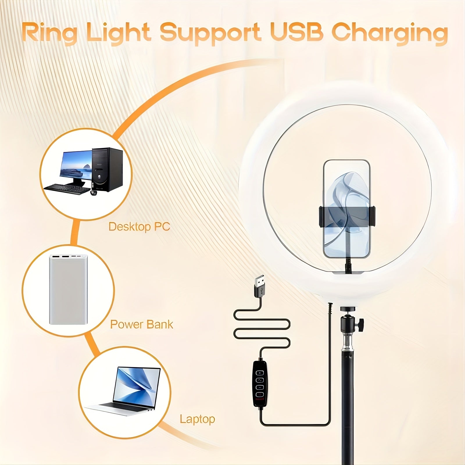 Kit de Aro de Luz LED ZOMEI – Trípode Ajustable y Doble Soporte para Teléfono | 3 Modos de Color, 12 Niveles de Brillo | Ideal para Maquillaje, Fotos, Videos y Streaming