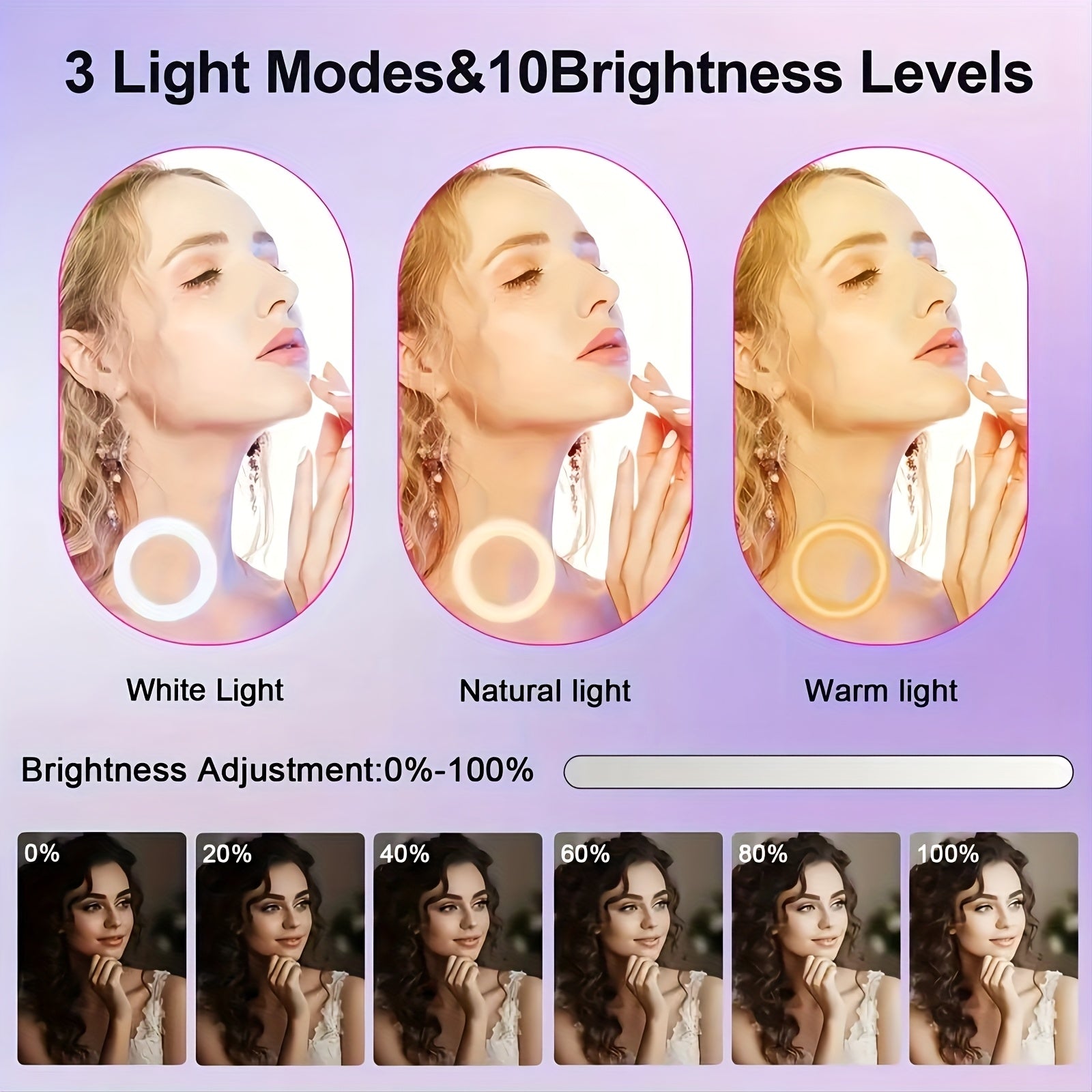 Kit de Aro de Luz LED ZOMEI – Trípode Ajustable y Doble Soporte para Teléfono | 3 Modos de Color, 12 Niveles de Brillo | Ideal para Maquillaje, Fotos, Videos y Streaming