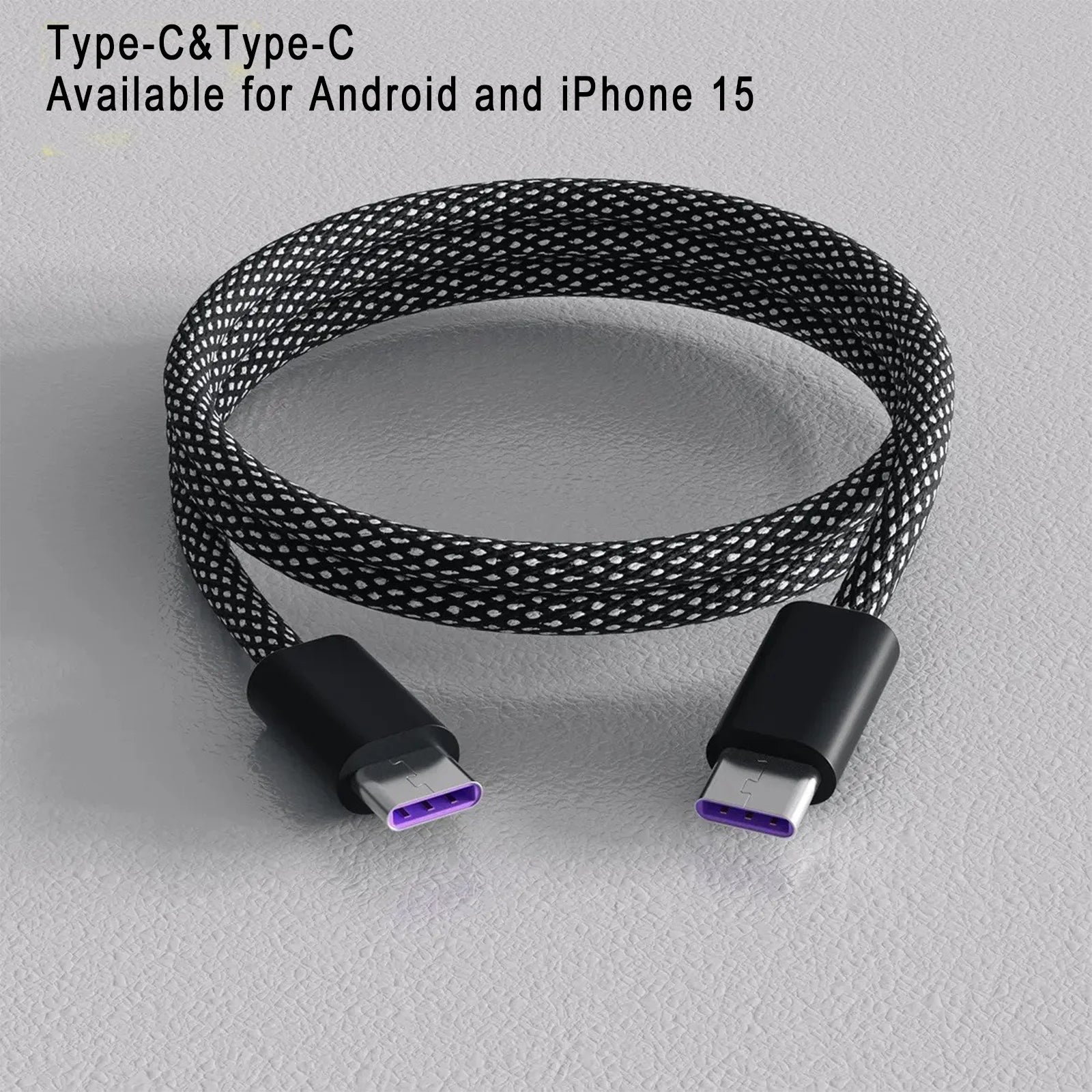Cable USB-C Magnético 100W de Carga Rápida – Trenzado de Nailon, 1 Metro