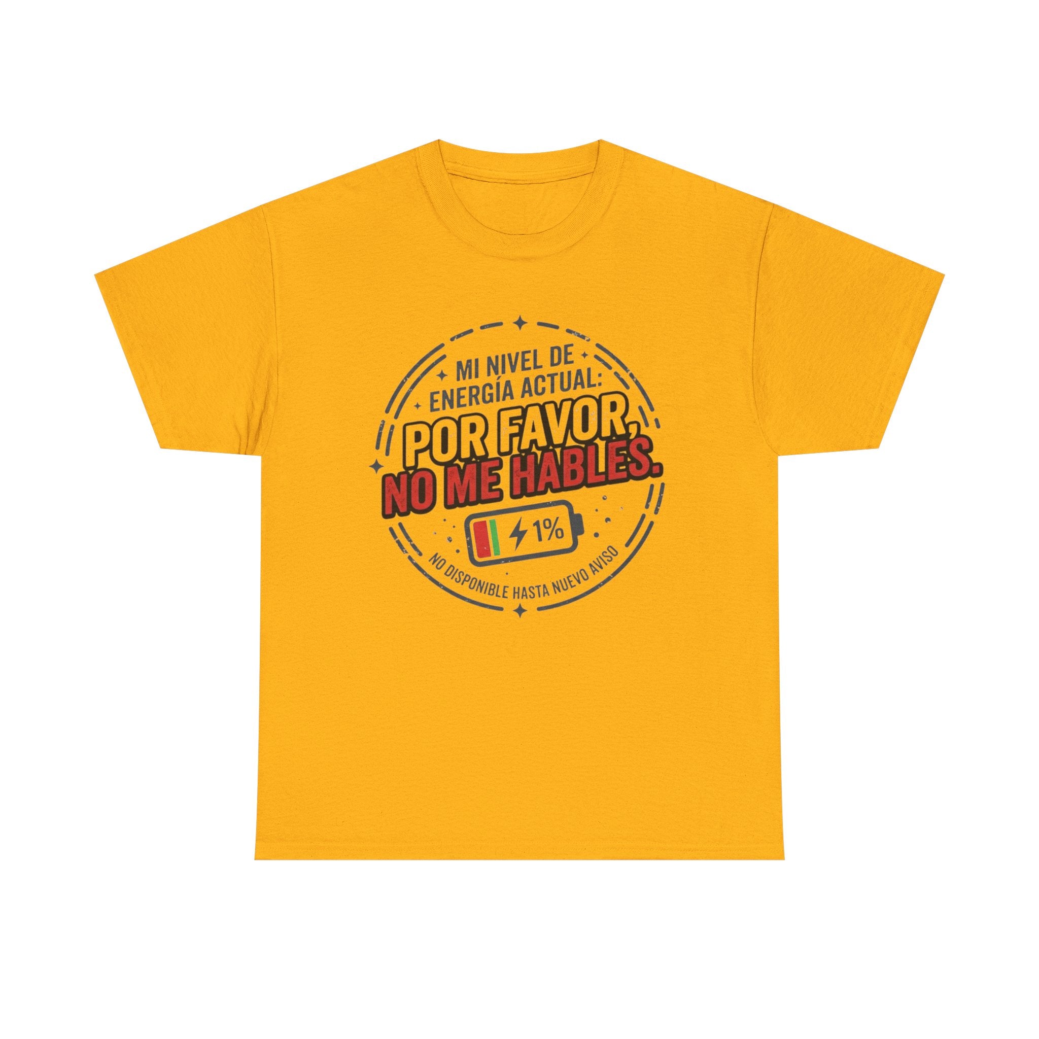 Por Favor No Me Hables T-Shirt — Spanish Low Battery Funny Graphic Tee