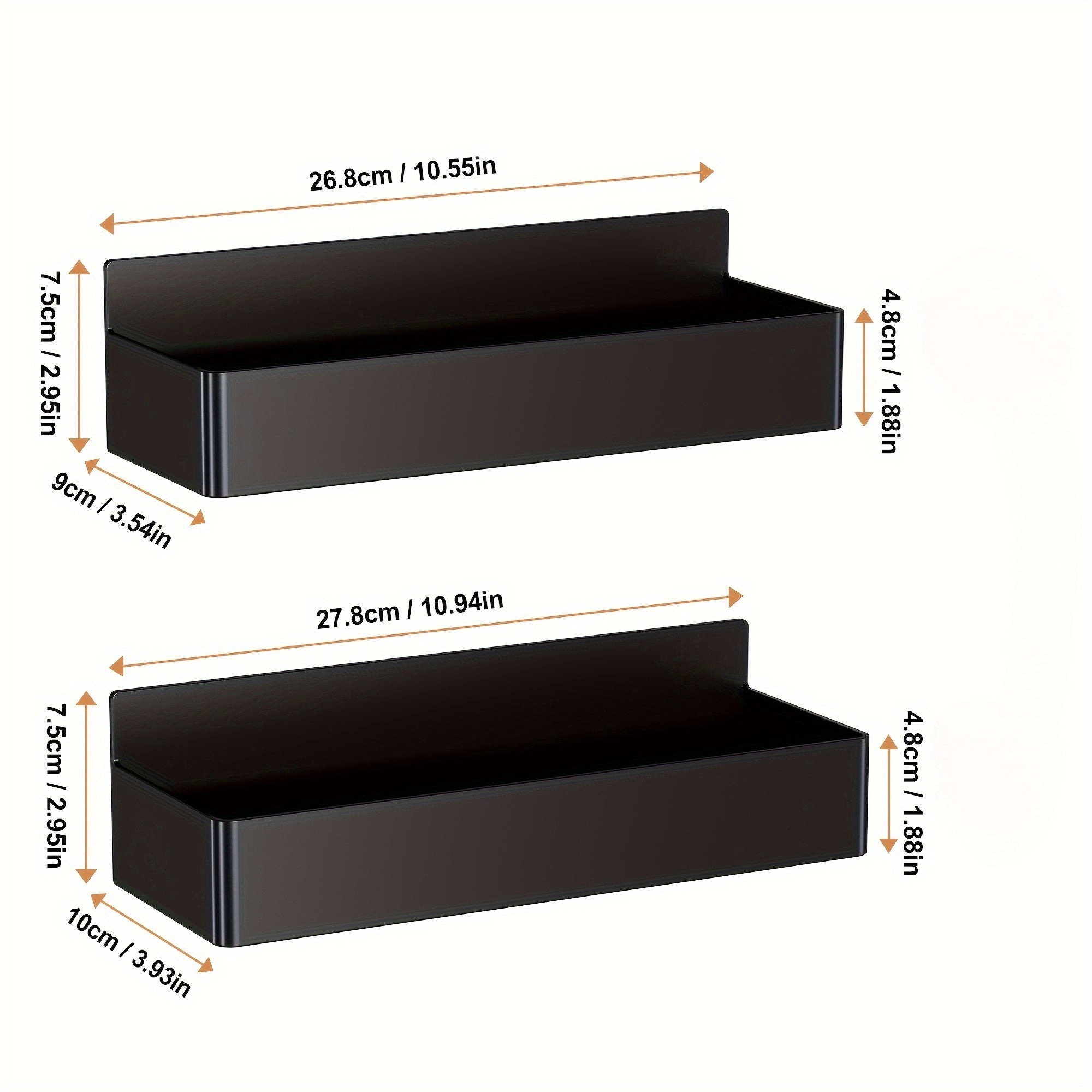 Organizador de Especias Magnético – Alta Capacidad, en Negro y Blanco, Set de 2 o 4, Montaje en Pared o Refrigerador