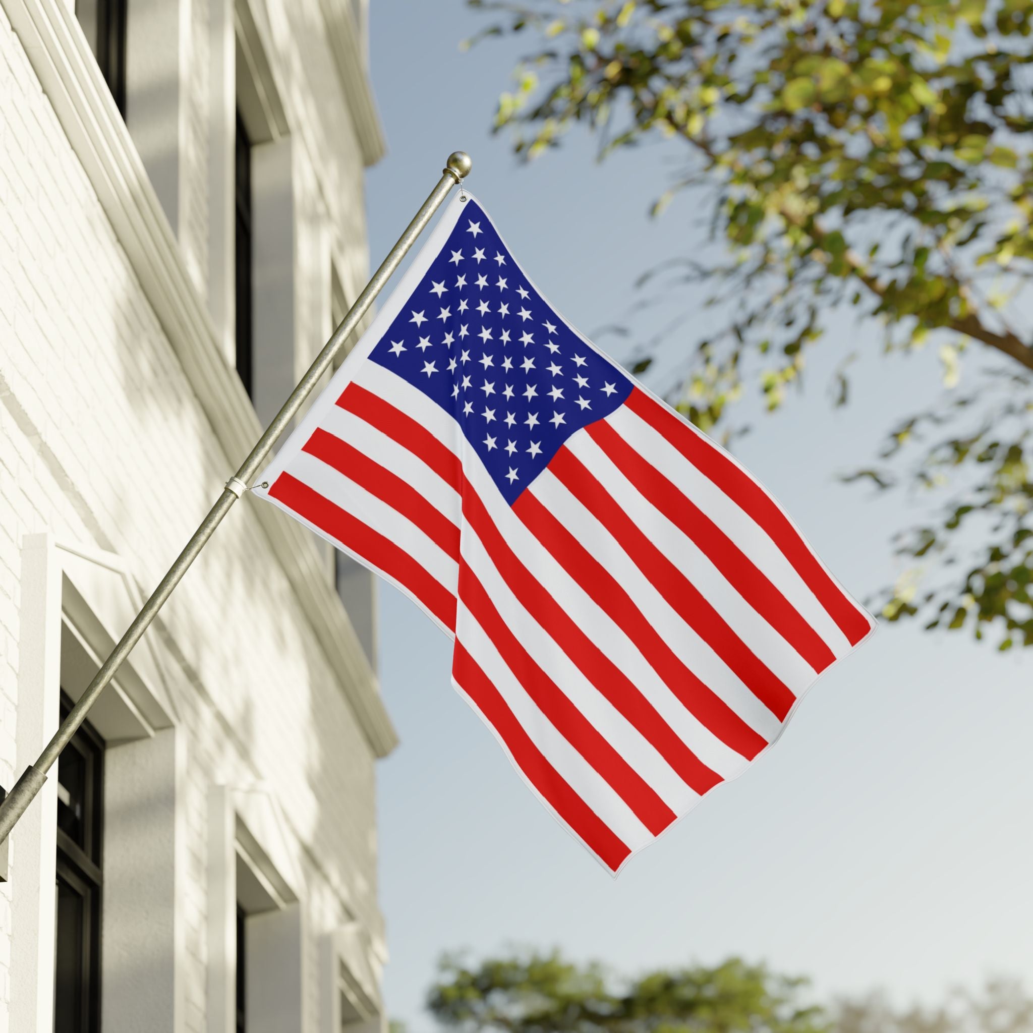American Double-Sided Flag — Reversible USA Outdoor Banner for Patriotic Holidays (4th of July, Memorial Day)
