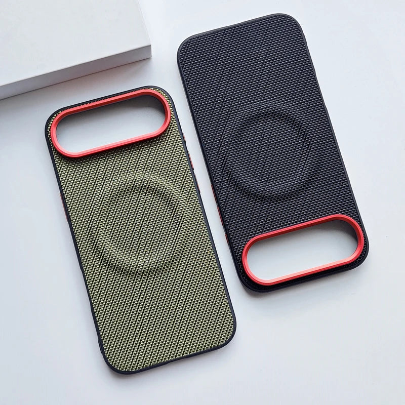 Funda de Cuero Magnética Antigolpes ELVEPU para iPhone 17 / 17 Pro / 17 Pro Max — Carga Inalámbrica, Antideslizante y Antihuellas