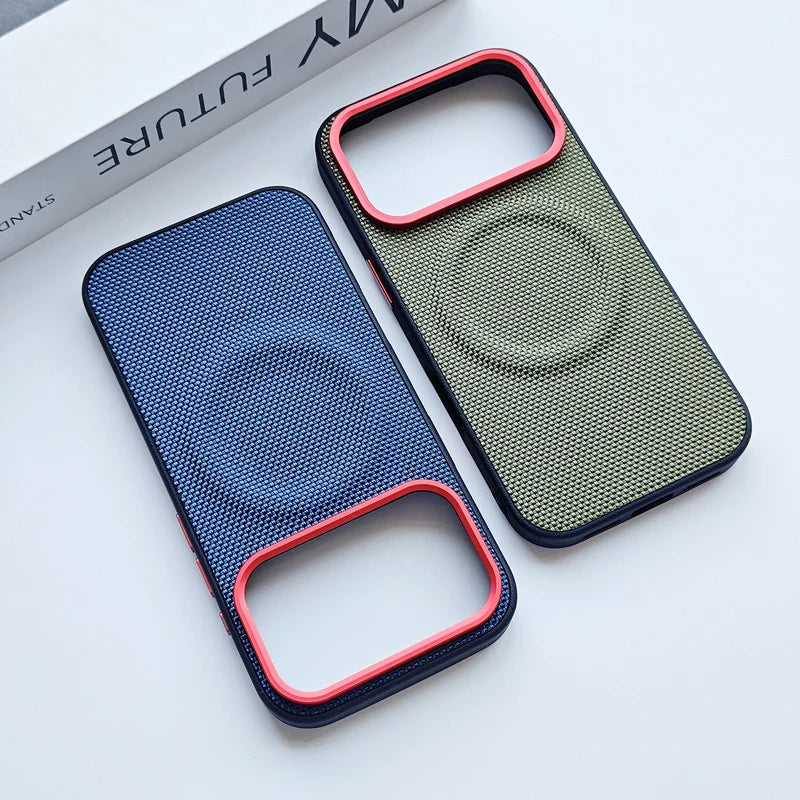 Funda de Cuero Magnética Antigolpes ELVEPU para iPhone 17 / 17 Pro / 17 Pro Max — Carga Inalámbrica, Antideslizante y Antihuellas