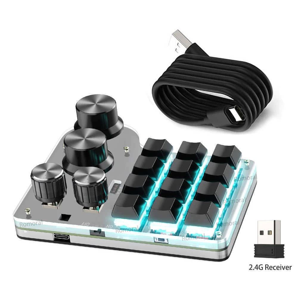Teclado Mecánico RGB con Macros Personalizadas | Inalámbrico Bluetooth y Hotswap para Gaming y Tablet (Compatible con Switch MX)”