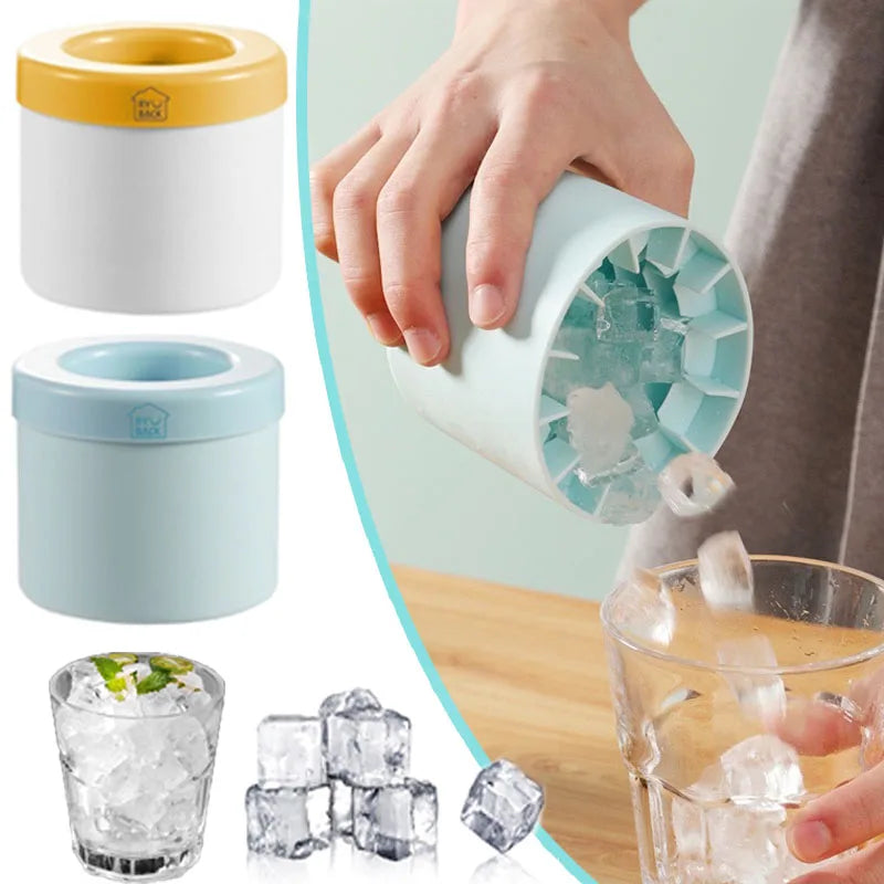 Molde de Hielo Redondo de Silicona – Crea Cubos de Hielo Grandes y Perfectos para tus Bebidas