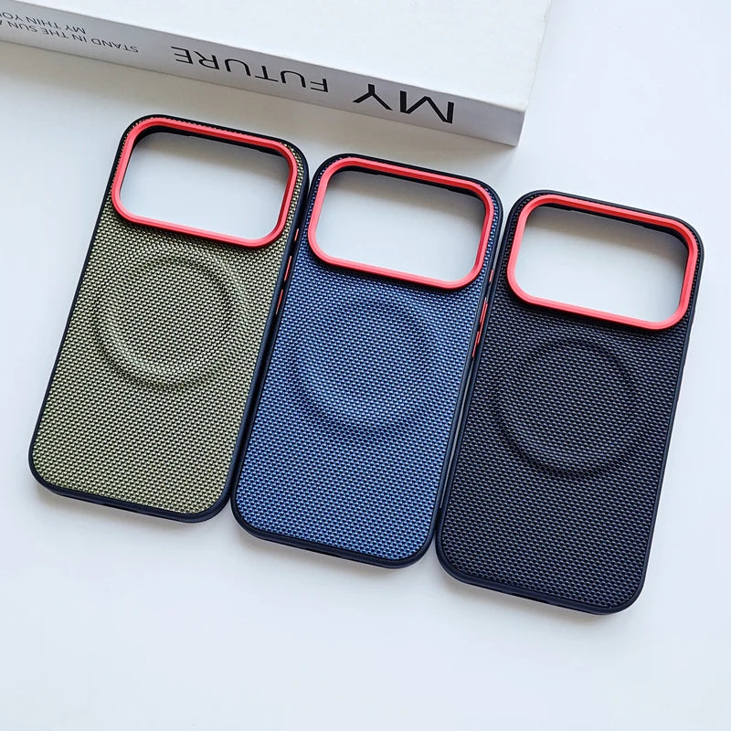 Funda de Cuero Magnética Antigolpes ELVEPU para iPhone 17 / 17 Pro / 17 Pro Max — Carga Inalámbrica, Antideslizante y Antihuellas