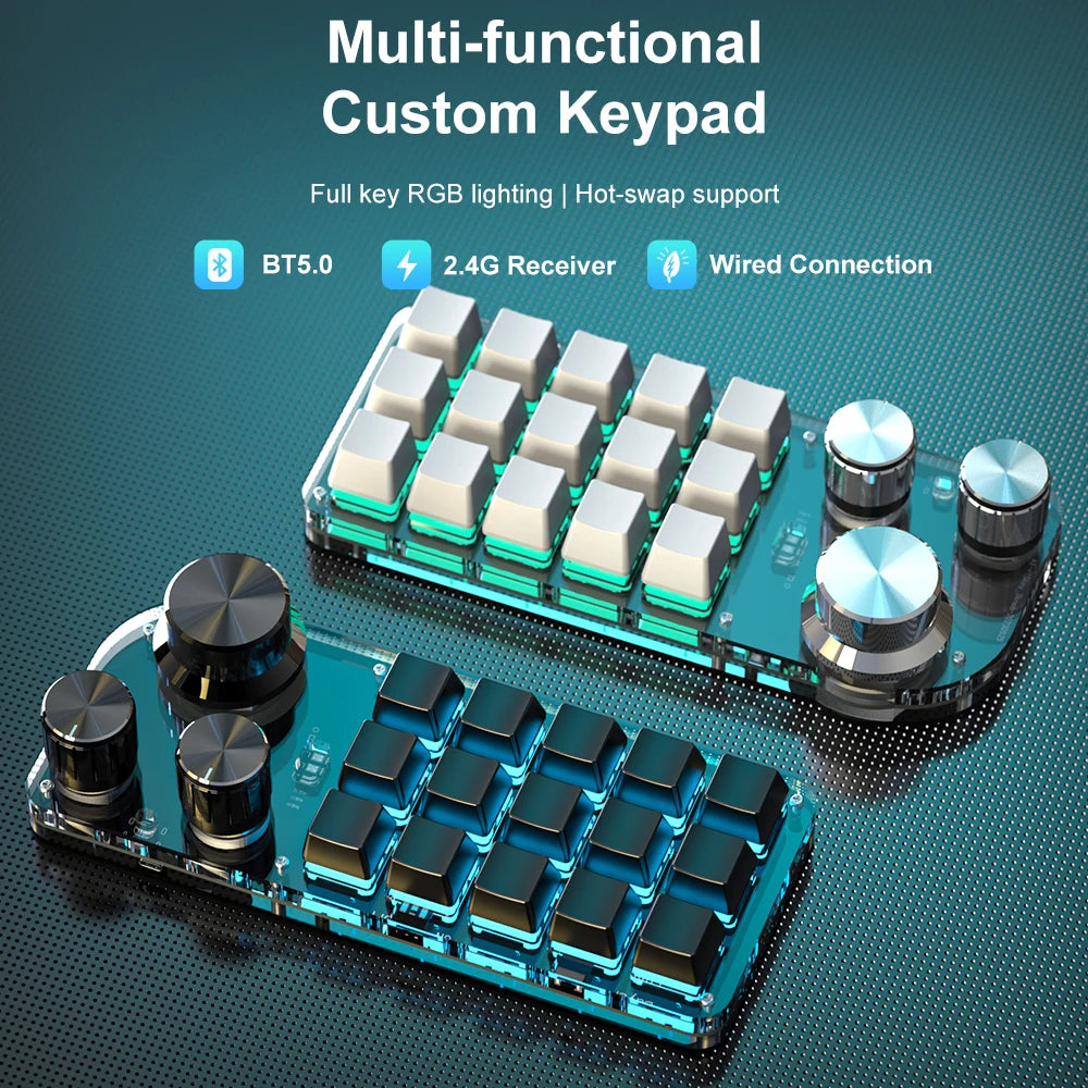 Teclado Mecánico RGB con Macros Personalizadas | Inalámbrico Bluetooth y Hotswap para Gaming y Tablet (Compatible con Switch MX)”