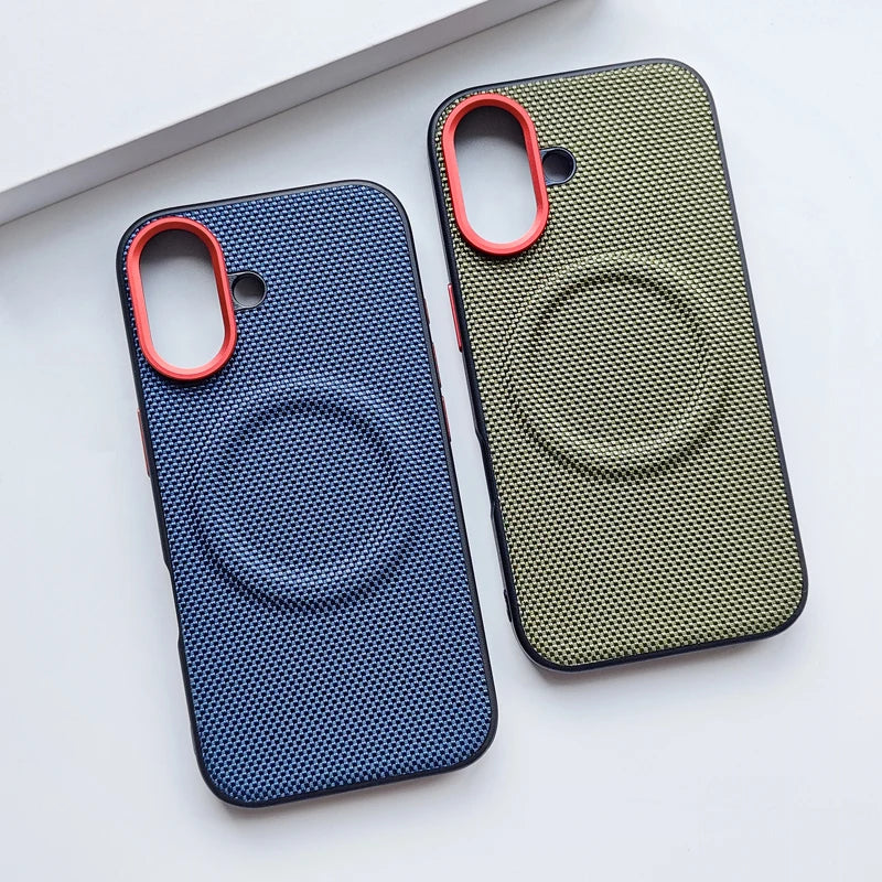 Funda de Cuero Magnética Antigolpes ELVEPU para iPhone 17 / 17 Pro / 17 Pro Max — Carga Inalámbrica, Antideslizante y Antihuellas