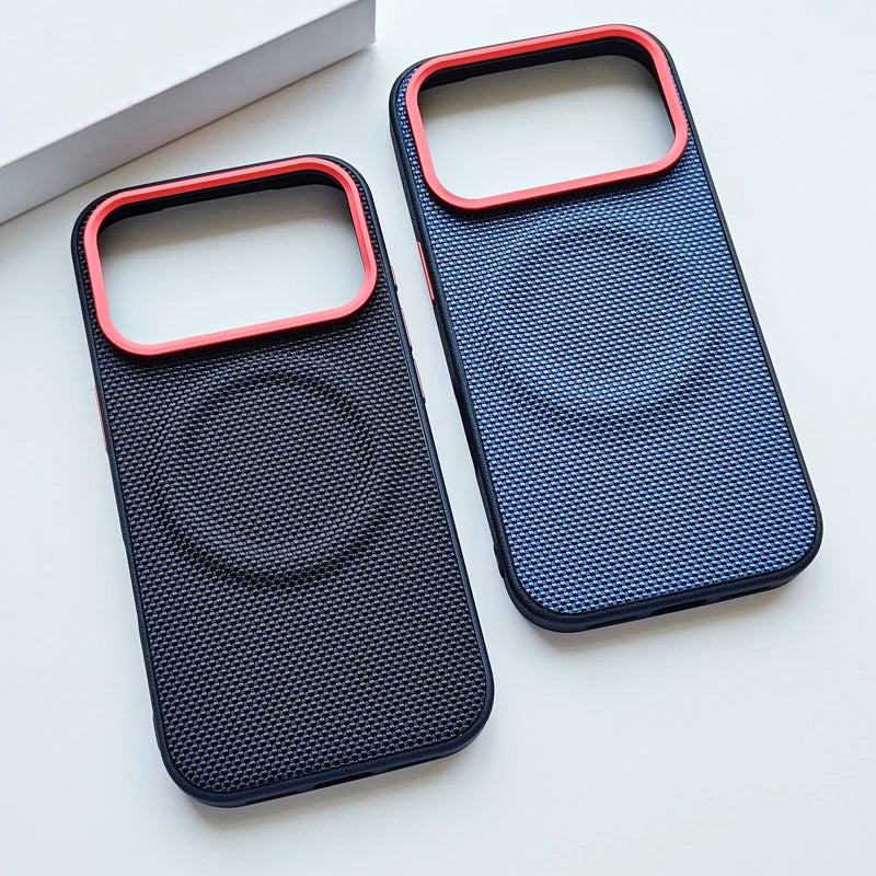 Funda de Cuero Magnética Antigolpes ELVEPU para iPhone 17 / 17 Pro / 17 Pro Max — Carga Inalámbrica, Antideslizante y Antihuellas
