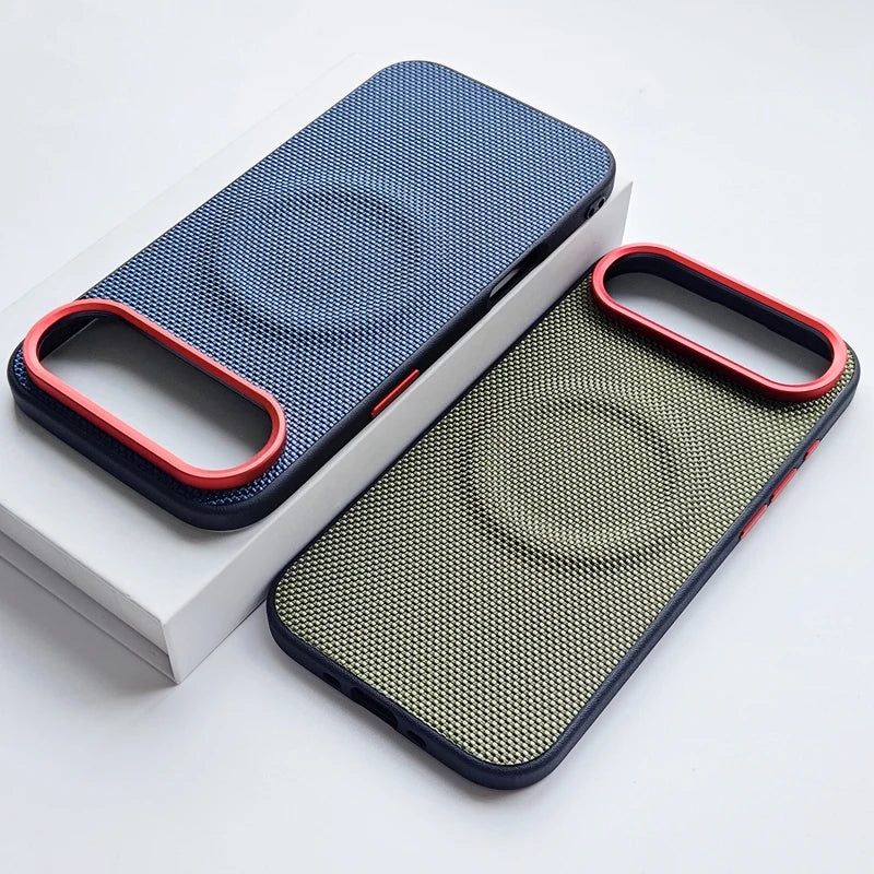 Funda de Cuero Magnética Antigolpes ELVEPU para iPhone 17 / 17 Pro / 17 Pro Max — Carga Inalámbrica, Antideslizante y Antihuellas