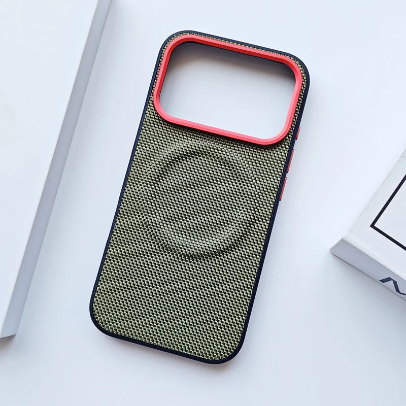 Funda de Cuero Magnética Antigolpes ELVEPU para iPhone 17 / 17 Pro / 17 Pro Max — Carga Inalámbrica, Antideslizante y Antihuellas
