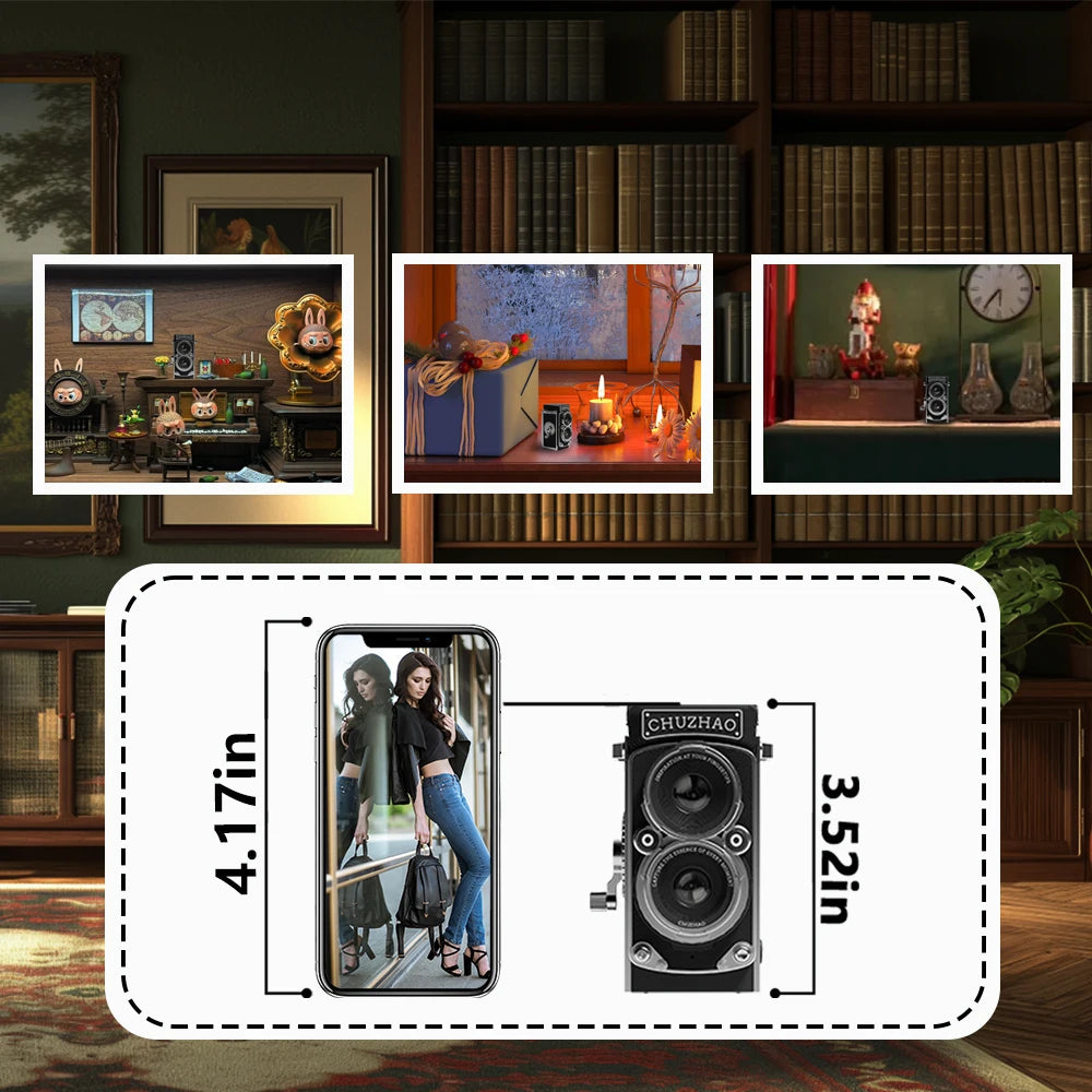 Cámara Digital Vintage Mini 12MP con Autofocus y Video Full HD 1080P – Ligera, Portátil y Perfecta para Regalo